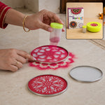 Magic rangoli maker set used to create a festive rangoli