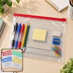 Reusable transparent zipper storage pouches