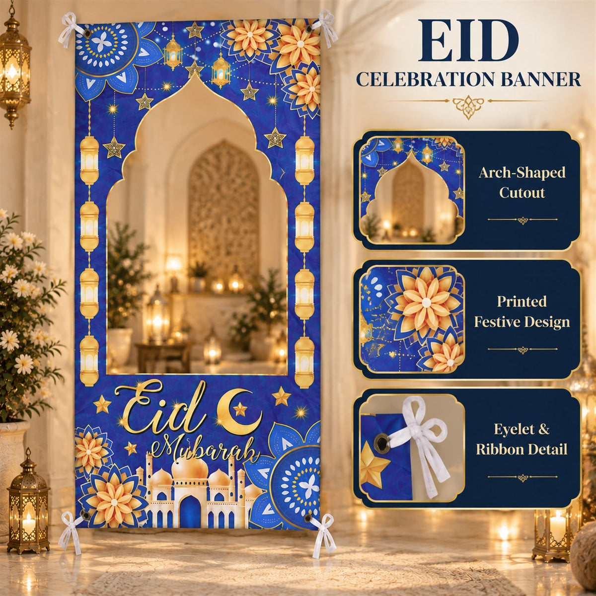 Backdrop curtain feature view