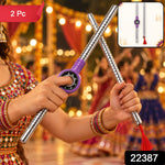 Steel base Dandiya stick 2 piece set SKU 22387