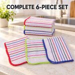 Absorbent checked kitchen cleaning cloth