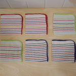 Checked cotton dish cloth raw product view