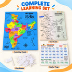 India map puzzle white bg