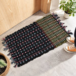 Decorative floor mat white bg