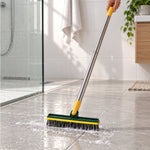 Lightweight 2 in 1 Floor Scrub Brush with Wiper for Women, Easy Cleaning (1 Pc)