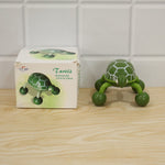 Authentic photo of the green plastic turtle shape body massager