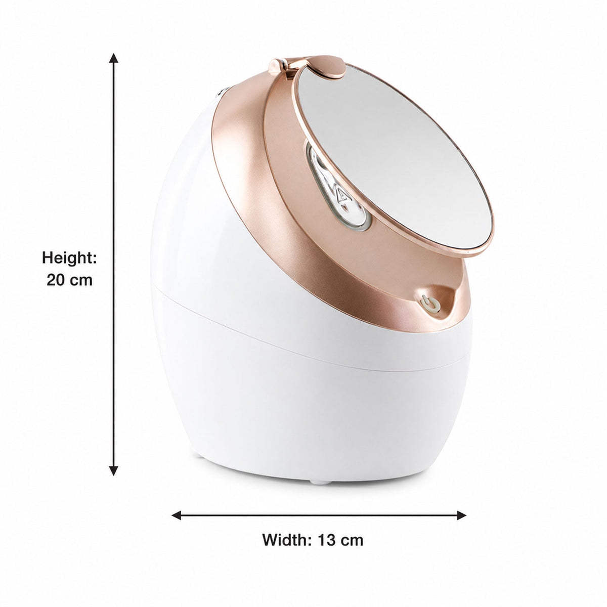 Facial steamer size and capacity details