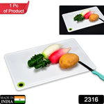Versatile kitchen cutting board made from high-quality, easy-clean plastic.