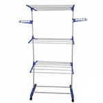 Foldable clothes drying stand on white background