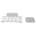 Plastic wall mount soap dish white background