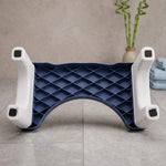 Plastic toilet stool on white background