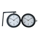 Double sided railway station clock on white background