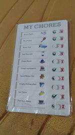 A mix-color Kids' reusable daily chores checklist board by Foloria.