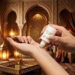 Application of perfume oil on pulse point