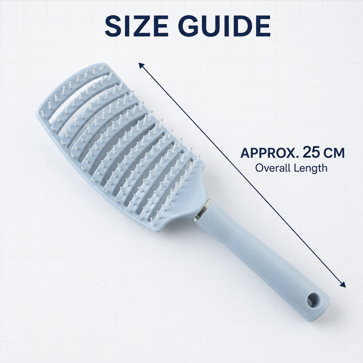 Hair brush size guide