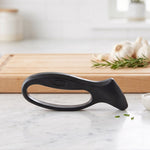 Compact pull through blade sharpener