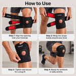 Knee support straps view
