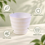 Flower pot ribbed detail