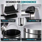 Hands free steel dustbin kitchen