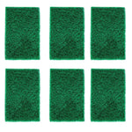 Multiple aqua green scrub sponge pads, ideal for kitchen cleaning tasks.
