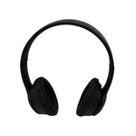 Rear view of the sleek black wireless headphones, highlighting the design.