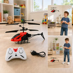 Kids Vehicle Toy Combo – Remote Control Helicopter, Tractor & School Bus (3 Pc Set)