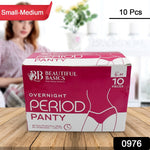 Soft overnight period panty included in the women's travel kit.