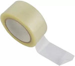 Clear BOPP transparent cello tape, ideal for various office and home uses.