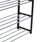 Packaging of the Indo Glow 4 Tier Shoe Rack, indicating easy assembly.