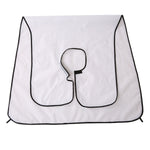 Beard grooming bib laid flat, showcasing its simple design and easy-to-use features.