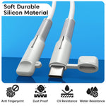 Sounce Type C Cable End Protector Silicone Cap, Grey