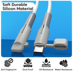 Sounce Type C Cable End Protector Silicone Cap, Grey