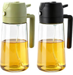 NaturalCozy Oil Sprayer & Dispenser Bottle 2-in-1 Premium Oil Bottle with Spray Nozzle for Healthy Cooking, Air Fryer, BBQ, Salad, Roasting 500ml Ecom Vinayak (Hard Plastic) (Pack 1)