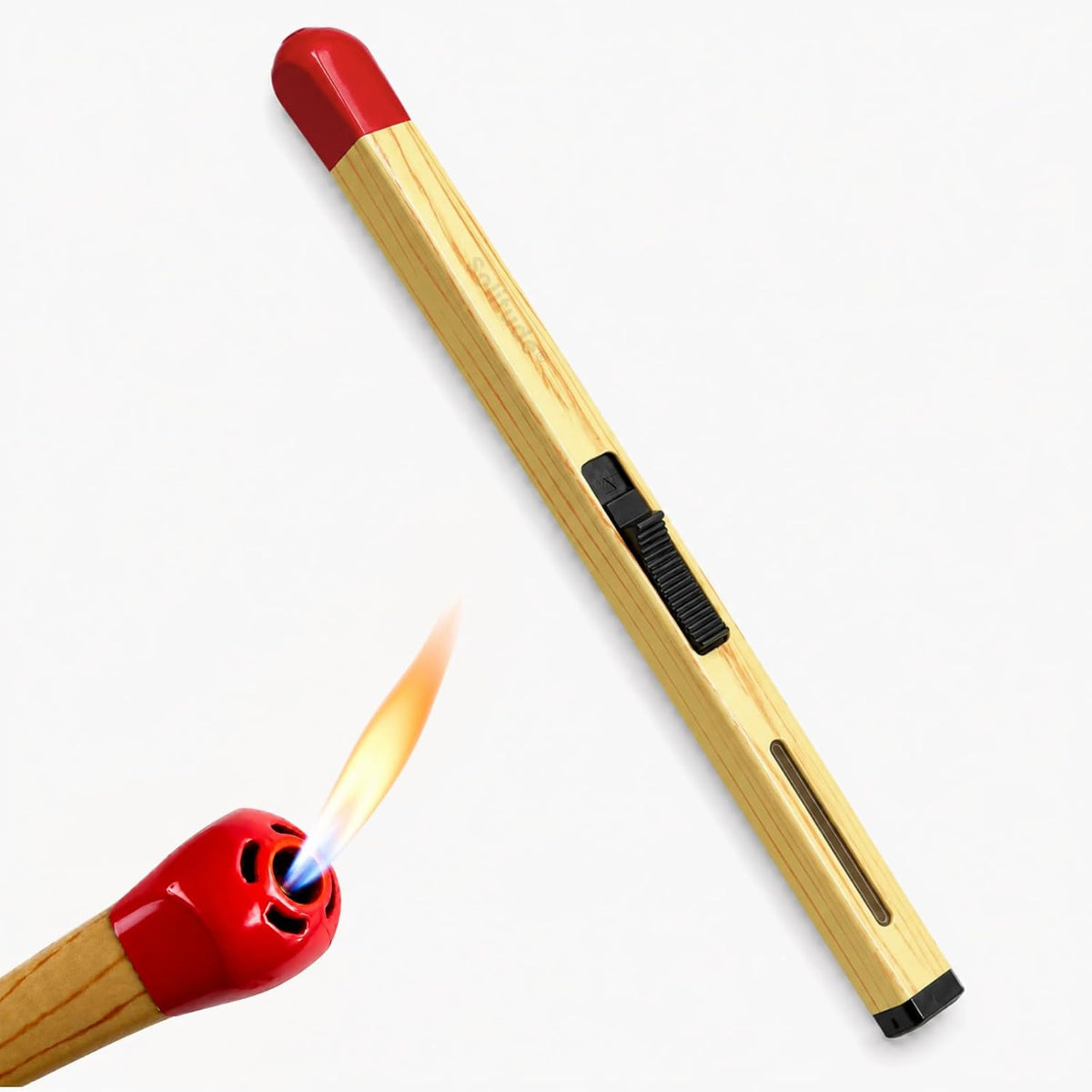 Solitude Matchstick Lighter | Long Handle Butane Gas Lighter | Refillable Multipurpose Flame Lighter for Kitchen, Candles, BBQ & Camping | Compact & Portable Match Stick