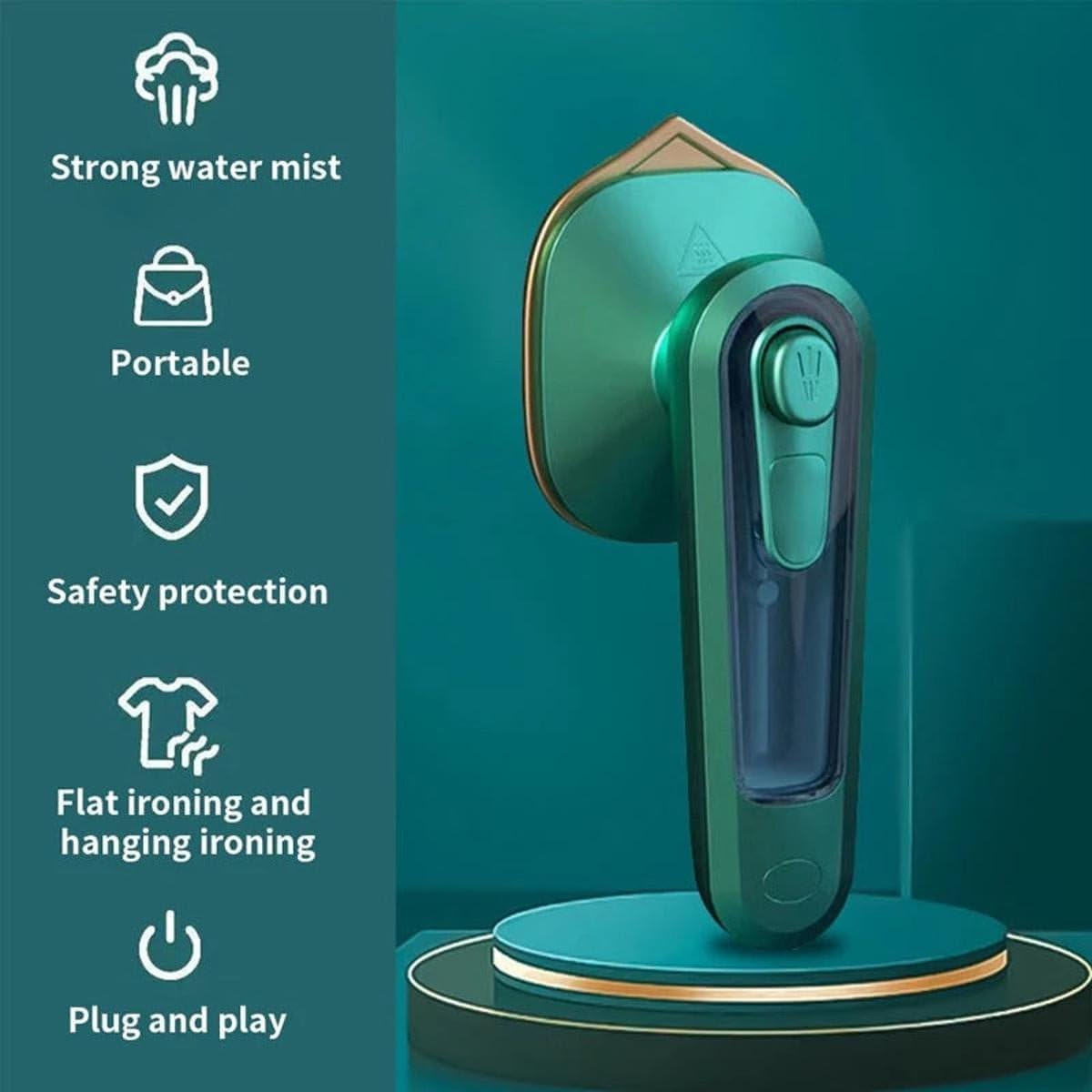 Portable Steam Iron Mini Handheld Garment Steamer | Quick Heat Travel Iron for Clothes | Compact & Lightweight | Suitable for Home & Travel | Pack of 1