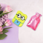 Lifestyle shot of the Minions hot water bag providing warmth and comfort.