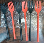 Packaging of the 6-piece silicone cooking forks set from Indo Glow.