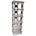 Heavy-duty stable foldable 6 shelf storage rack