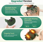 Neck & Shoulder Massager with Heat, Wireless Portable Shiatsu Back Massager, 4D Deep Tissue Kneading Electric Massage Machine, Human Hand Simulation for Neck Pain Relief, Muscle Relaxation Device for Home Office Travel (Green)