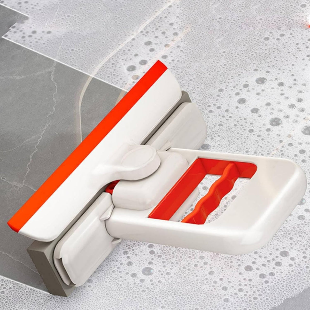 Mini Foldable Desktop Mop For Kitchen – Self‑Squeeze Sponge Mop for Wet & Dry Use – Portable Cleaning Tool – Kitchen, Bathroom, Glass, Living Room (1 Squeeze Handle + 2 Sponge Head)