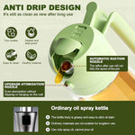 NaturalCozy Oil Sprayer & Dispenser Bottle 2-in-1 Premium Oil Bottle with Spray Nozzle for Healthy Cooking, Air Fryer, BBQ, Salad, Roasting 500ml Ecom Vinayak (Hard Plastic) (Pack 1)
