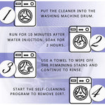 Washing machine cleaning tablets with refreshing lavender fragrance.
