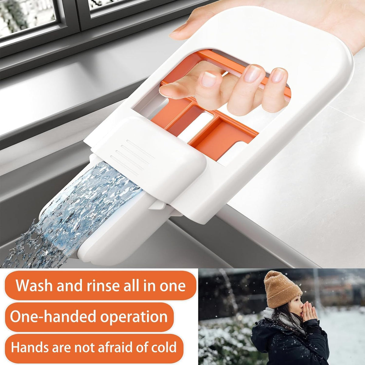 Mini Foldable Desktop Mop For Kitchen – Self‑Squeeze Sponge Mop for Wet & Dry Use – Portable Cleaning Tool – Kitchen, Bathroom, Glass, Living Room (1 Squeeze Handle + 2 Sponge Head)