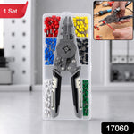 Wire Crimping Plier Kit with Cutter Stripper and Connectors