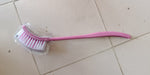 Detail of the sturdy bristles on the Velvet Wipe toilet cleaning brush.