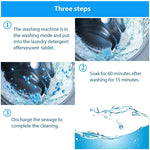 Packaging for Storenzo Washing Machine Cleaner Tablets.