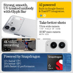 Nothing Phone (3), White (16GB, 512GB) | Snapdragon 8s Gen 4 | 50MP + 50MP + 50MP Rear Camera | 1.5K+ 120Hz AMOLED Flexible LTPS Display