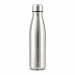 Single stainless steel water bottle displayed against a clean white background.