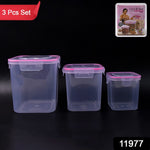 Transparent airtight containers set ideal for storing dry fruits and snacks