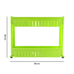 Additional view of plastic storage rack with wheels